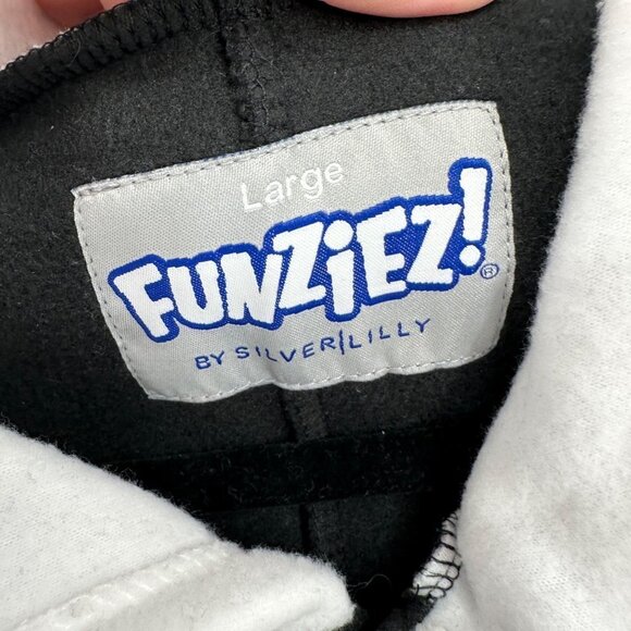 Silver Lilly Funziez Skeleton One Piece Button Up Costume Size L Cosplay - Picture 6 of 6